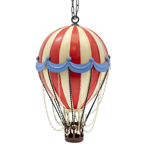 Boyle Small Handmade Hand-Painted Red & White Metal Balloon Ornament 32cm