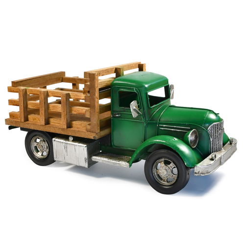 Auto Petit Farm Truck Metal Decorative Ornament 37x17cm Green