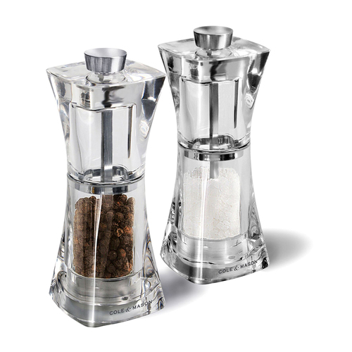 Cole & Mason Crystal Salt & Pepper Mill Gift Set - Clear