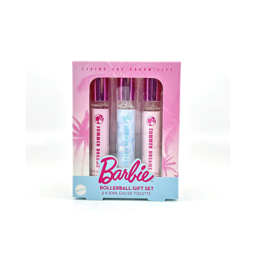 3pc Barbie Tween Rollerball Gift Set Eau De Toilette 10ml 6y+