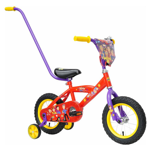 Wiggles Kids/Childrens Bike with Parental Handle 30cm 3Y+