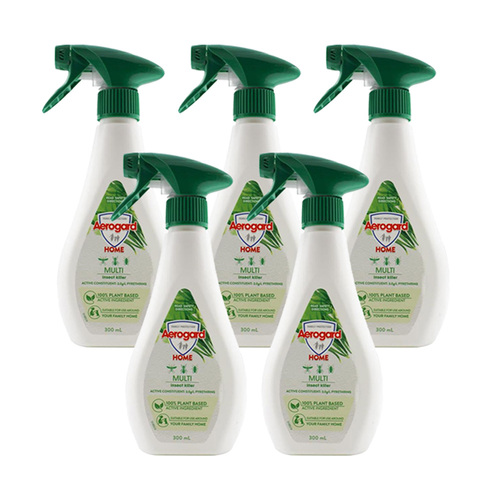 5PK Aerogard Plant Based Home Multi-Insect Killer Spray 300ml