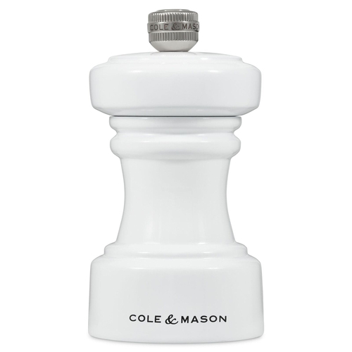 Cole & Mason Hoxton White Gloss Pepper Mill Grinder 104mm