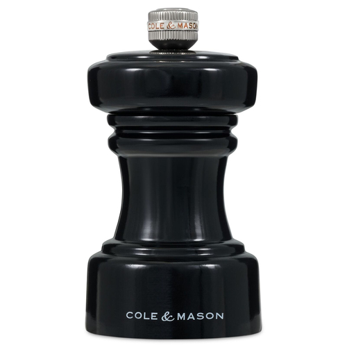 Cole & Mason Hoxton Black Gloss Salt Mill Grinder 104mm