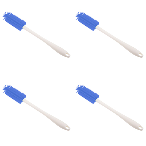 4PK Appetito Silicone Bottle Brush 35.5x4.5cm Dia. Blue