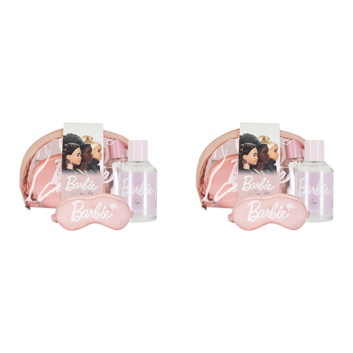 2PK Barbie Dream Range Cosmetic Bag/Eye Mask & Perfume Gift Set 6y+