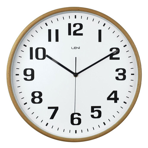 Leni Wooden Contemporary Home Wall Clock 32cm White