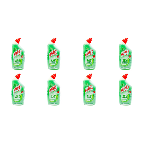 8PK Harpic Eco Fresh Toilet Gel Cleaner 500ml - Eucalyptus