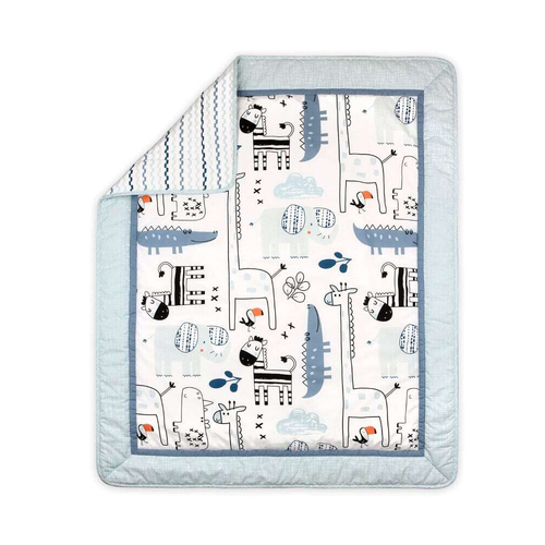 Little Haven Baby/Infant Cotton/Polyester Cot Quilt Safari 120cm