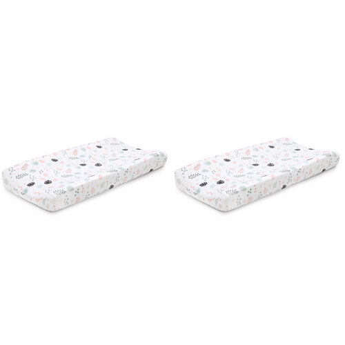 2PK Little Haven Baby/Infant Polyester Changing Pad Cover Botanical Leaf 81cm