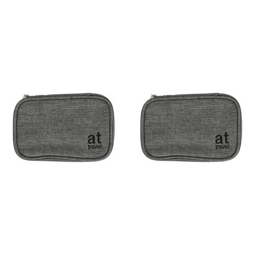 2PK Annabel Trends AT Travel Pill Carrier Pouch 15x10cm - Grey