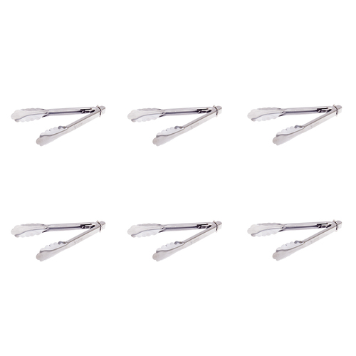 6PK Appetito Stainless Steel Tongs 23cm Home Kitchen Cooking