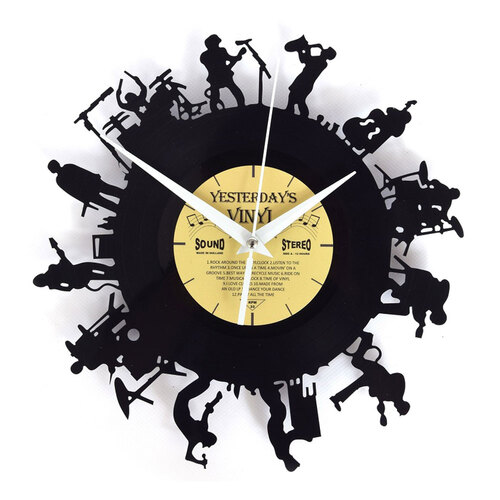 Yesterday’s Vinyl Lover Memorabilia Clock Music Band