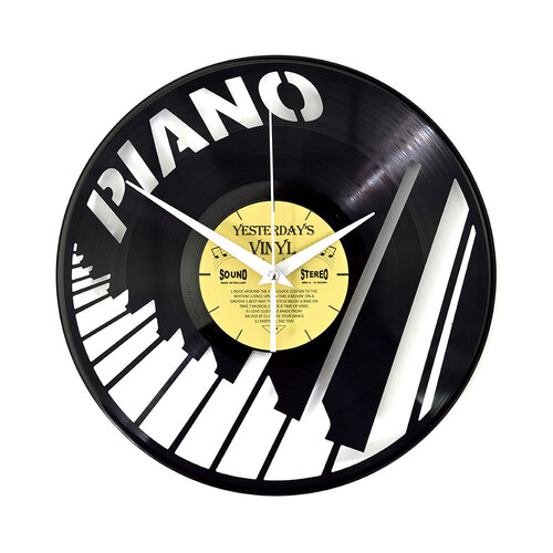 Yesterday’s Vinyl Music Lover Memorabilia Clock Piano