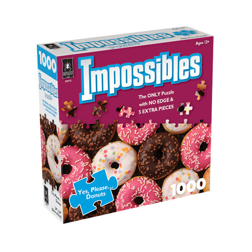 1000pc Impossibles Hasbro Yes Please Donuts Puzzle Toy 12+