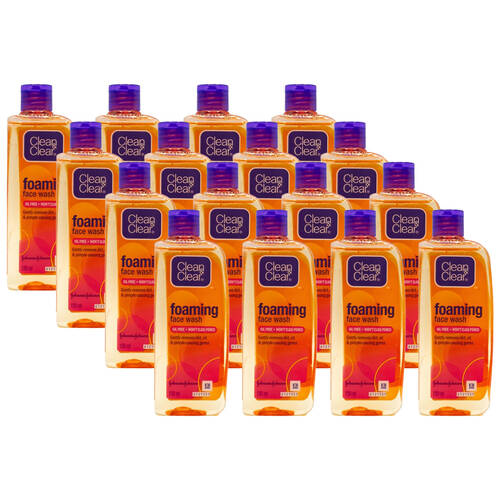 16PK Clean & Clear 150ml Foaming Face Wash Oil Free Skin Care