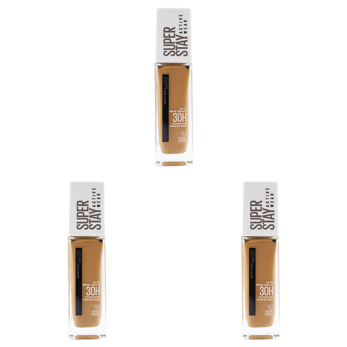 3PK Maybelline 30ml Super Stay Active Wear 30H Foundation - Mocha 75