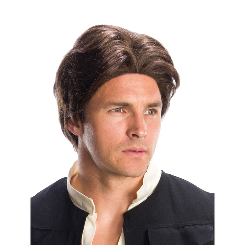 Star Wars Han Solo Wig Costume Party Accessory Adult Brown