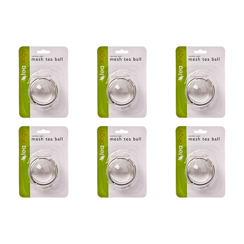 6PK Teaology Stainless Steel Mesh Tea Ball 4.5cm - Silver