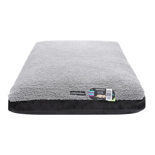 Paws & Claws Primo Plush 90cm Pet Mattress Bed Medium - Grey/Charcoal