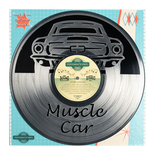 Yesterday’s Vinyl Music Lover 3D Decoration Muscle Car Assorted