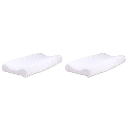 2PK Little Haven Baby/Infant Change Pad Cover Dot Velour 81cm - White