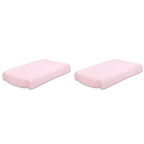 2PK Little Haven Baby/Infant Change Pad Cover Dot Velour 81cm - Pink