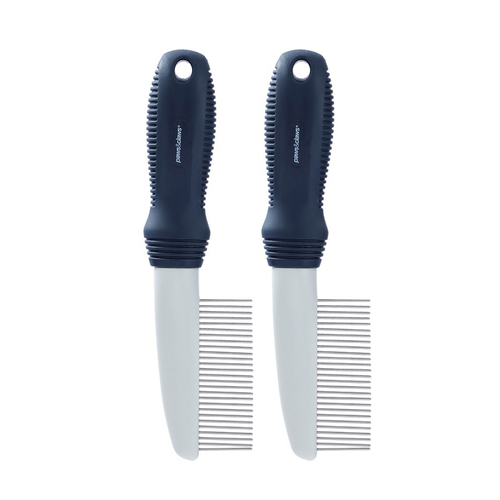 2PK Paws & Claws Dog Grooming Pro Pet Fur Comb Medium To Long Coat