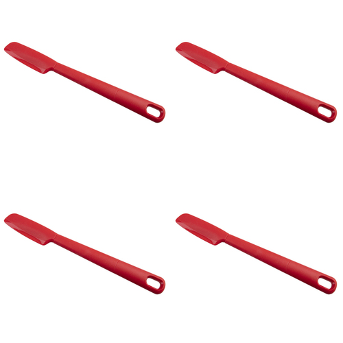 4PK Appetito Silicone Jar Spatula Home Kitchen Cooking 25cm Red