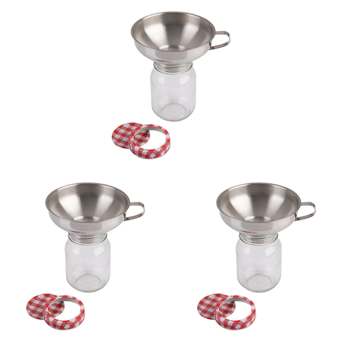 3PK Appetito Stainless Steel 14.5cm Jam Funnel Home Kitchen Cooking