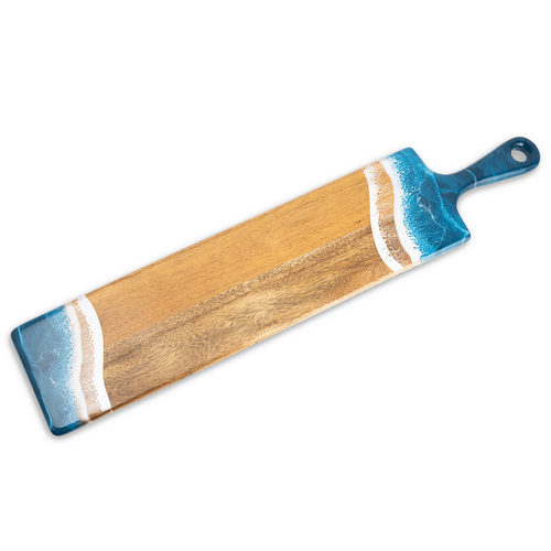 Lynn & Liana Baguette Acacia Wooden Cheese Board - Ocean Vibes