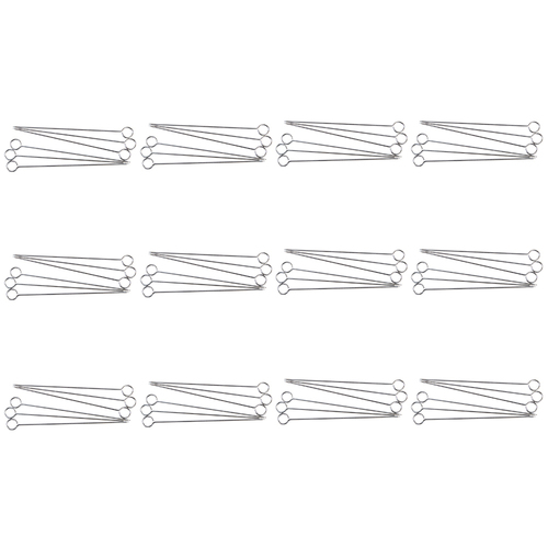 12x 6pc Appetito Chrome Skewers 10"/25cm Home Kitchen Cooking