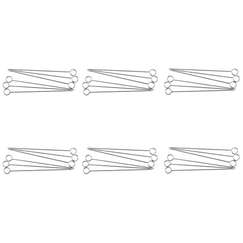 6x 6pc Appetito Chrome Skewers 10"/25cm Home Kitchen Cooking