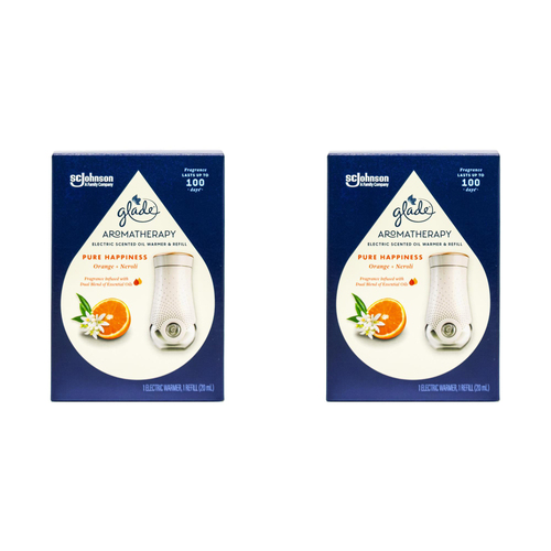 2PK Glade 20ml Aromathery Electric Scented Oil Warmer - Orange Neroli