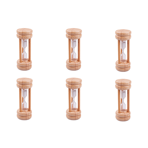 6PK Appetito Natural Wood Egg Timer Home Kitchen Cooking