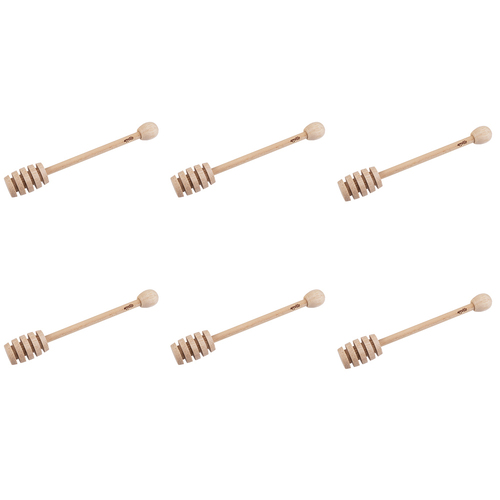 6PK Appetito Wood Honey Dipper Home Kitchen Server