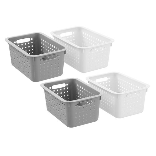 4PK Boxsweden Cubo 33x22cm Storage Basket Small Rectangle - Assorted