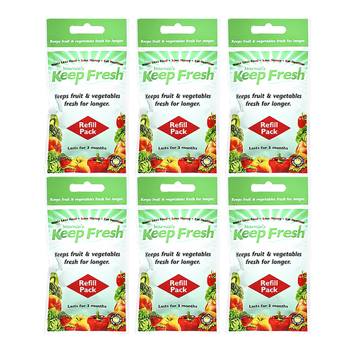 6PK Keep Fresh Refill Fruits/Vegetables Sealer Food Storage