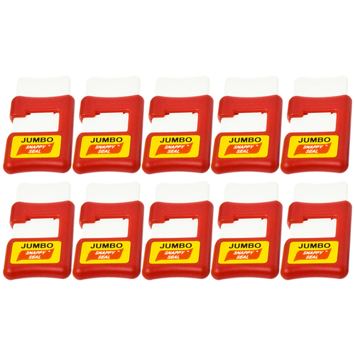 10PK Snappy Seal Reusable Jumbo Clip Sealer - Assorted