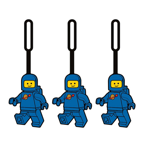 3PK Lego Spaceman Suitcase Luggage Bag Tag Kids/Children Toy - Blue 6y+