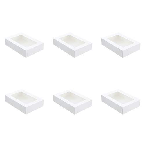 6x 3PK Lemon & Lime Eco Grazing Box 7L/36cm Rectangle - White