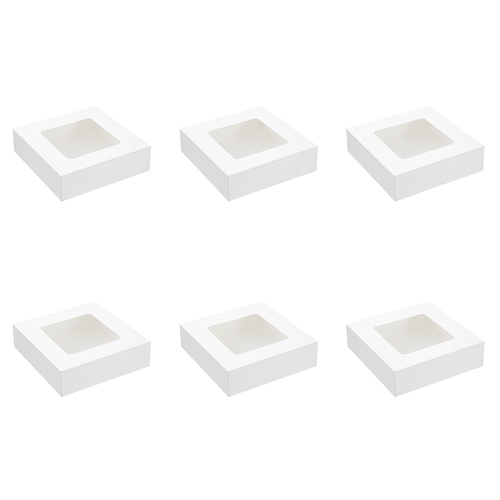 6x 4PK Lemon & Lime Eco Grazing Box 3.2L/23cm Rectangle - White