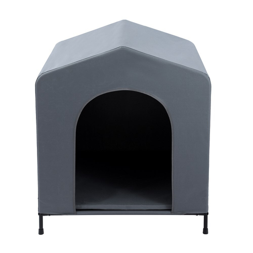 Paws & Claws 102x93cm Elevated Pet House w/ Cushion Large Grey