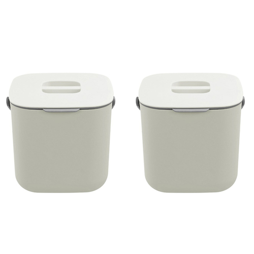 2PK Boxsweden Kitchen 7L Compost Bin w/ Strainer - Assorted