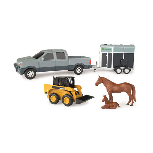 John Deere 1:32 Pickup & Livestock Trailer Set Asst. 8Y+