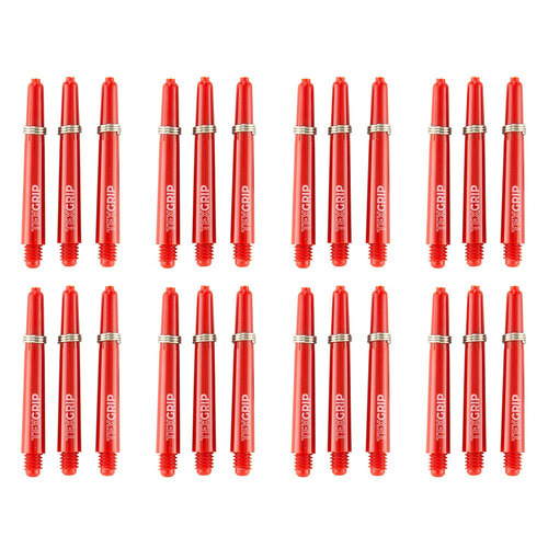 8x 3pc Formula Sports Tex Grip 48mm Nylon Shafts Medium - Red