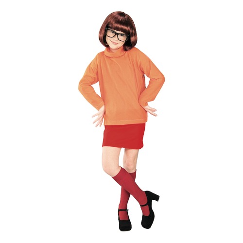 Scooby Doo Velma Deluxe Girls Dress Up Costume - Size M