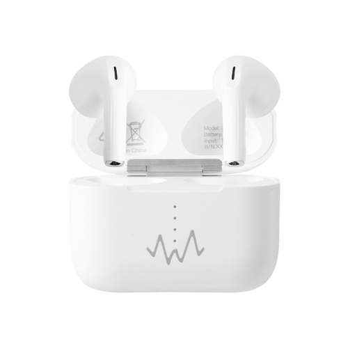 Wave Audio TW2617BT True Wireless Bluetooth Earbuds w/ Case - White