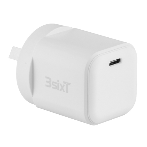 3sixT Wall Charger Adapter GaN 20W USB-C PD - White