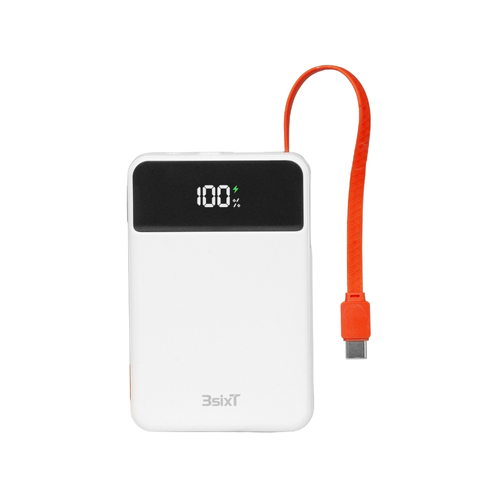 3sixT JetPak 2in1 10000mAh Power Bank - White/Orange